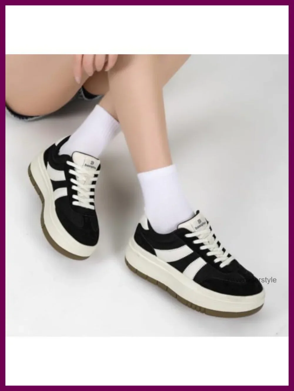 Women's Platform Fashion Sneakers Lightweight Tennis Shoes Faux Leather Oxford